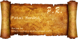 Patai Renátó névjegykártya